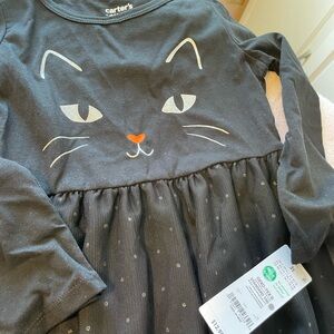 Toddler black cat dress